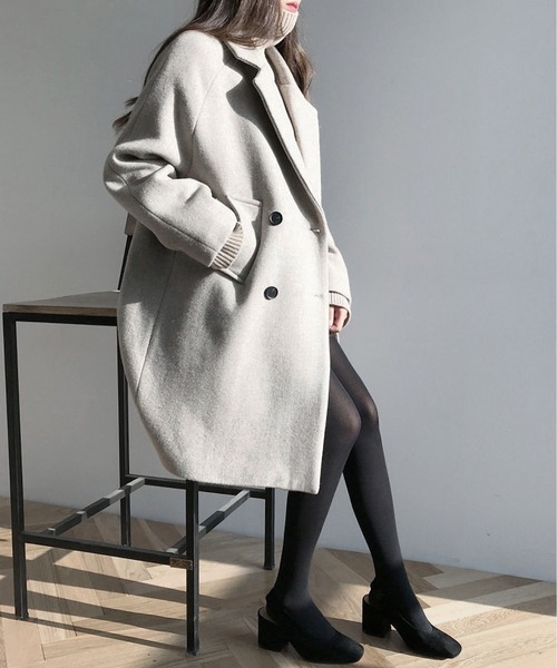 BLANC FICELLE(ブランフィセル)の「ステンカラー ロングコート 裏キルティング(ステンカラーコート・レディース・ライトベージュ/ブラック・L/XL/S/M)」の15枚目の写真