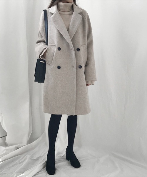 BLANC FICELLE(ブランフィセル)の「ステンカラー ロングコート 裏キルティング(ステンカラーコート・レディース・ライトベージュ/ブラック・L/XL/S/M)」の17枚目の写真