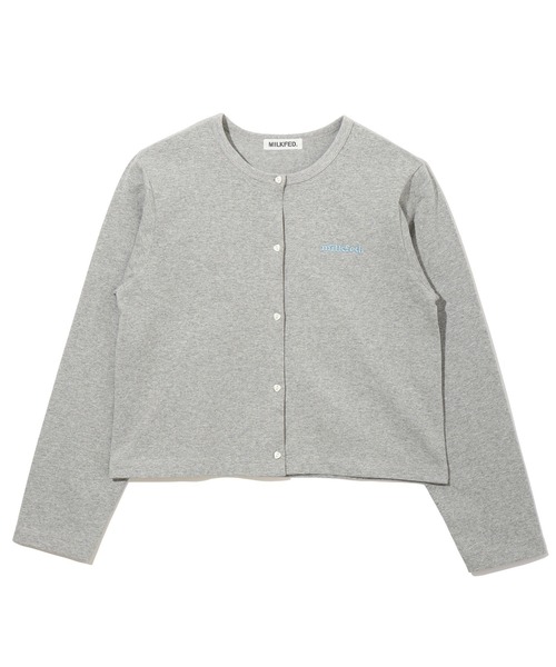 MILKFED.（ミルクフェド）の「HEART ELBOW CARDIGAN（カーディガン/ボレロ・レディース・ブラック/アッシュ/ライトピンク・ONE SIZE）」の3枚目の写真