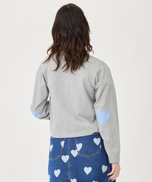 MILKFED.（ミルクフェド）の「HEART ELBOW CARDIGAN（カーディガン/ボレロ・レディース・ブラック/アッシュ/ライトピンク・ONE SIZE）」の10枚目の写真