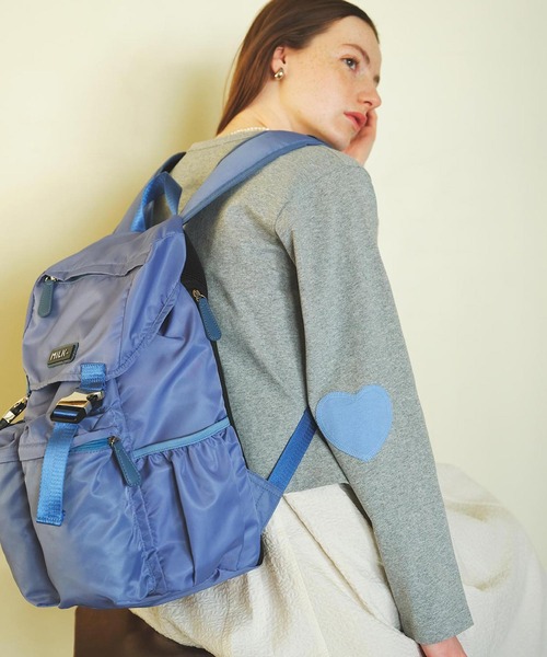 MILKFED.（ミルクフェド）の「HEART ELBOW CARDIGAN（カーディガン/ボレロ・レディース・ブラック/アッシュ/ライトピンク・ONE SIZE）」の21枚目の写真