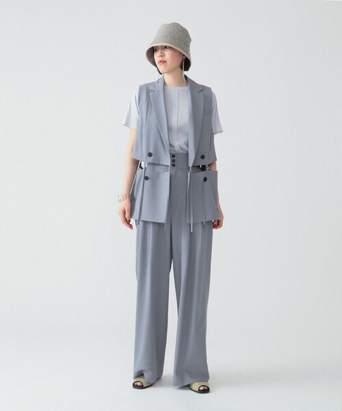 Ray BEAMS（レイビームス）の「RBS / テレコ センター シーム Tシャツ（Tシャツ/カットソー・レディース・ライトグレー/ホワイト・ONE SIZE）」の6枚目の写真