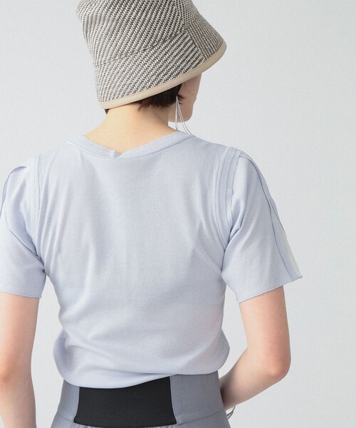 Ray BEAMS（レイビームス）の「RBS / テレコ センター シーム Tシャツ（Tシャツ/カットソー・レディース・ライトグレー/ホワイト・ONE SIZE）」の12枚目の写真