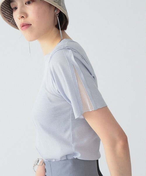 Ray BEAMS（レイビームス）の「RBS / テレコ センター シーム Tシャツ（Tシャツ/カットソー・レディース・ライトグレー/ホワイト・ONE SIZE）」の13枚目の写真