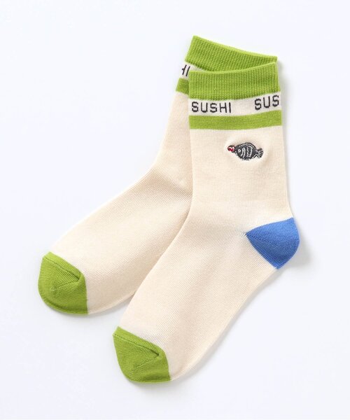 BREEZE（ブリーズ）の「BOYSおすし柄ソックス（ソックス/靴下・キッズ・パープル/ライム・15 /18/21）」の6枚目の写真