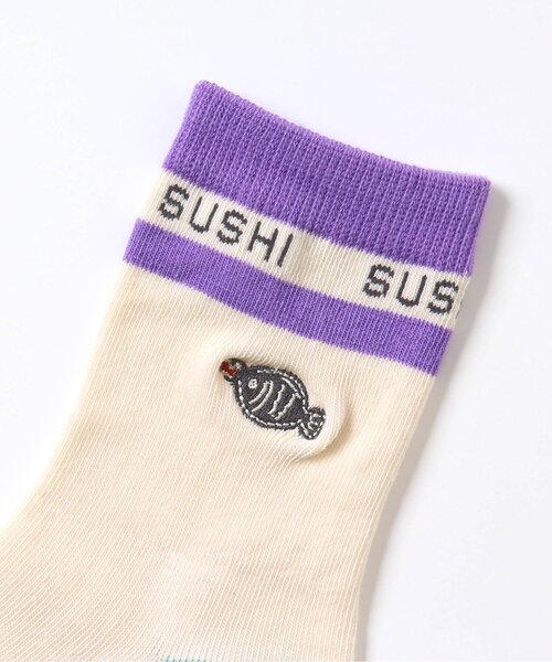 BREEZE（ブリーズ）の「BOYSおすし柄ソックス（ソックス/靴下・キッズ・パープル/ライム・15 /18/21）」の7枚目の写真