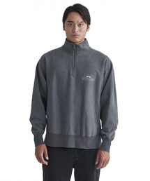 LINE BY HZ FLEECE/クイックシルバールーズフィットユーズドウォッシュクラシカルスタイルハーフZIPスウェットトレーナー