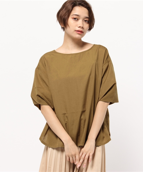 Kastane（カスタネ）の「【Kastane】袖WVネック2WAYプルオーバー（シャツ/ブラウス・レディース・オフホワイト/ブラック/キャメル/カーキ・FREE）」の18枚目の写真