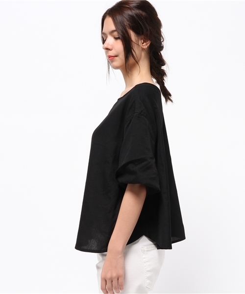 Kastane（カスタネ）の「【Kastane】袖WVネック2WAYプルオーバー（シャツ/ブラウス・レディース・オフホワイト/ブラック/キャメル/カーキ・FREE）」の6枚目の写真