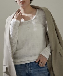 【雑誌掲載】KINANジャガードロングスリーブTシャツ【セットアップ対応・洗える】