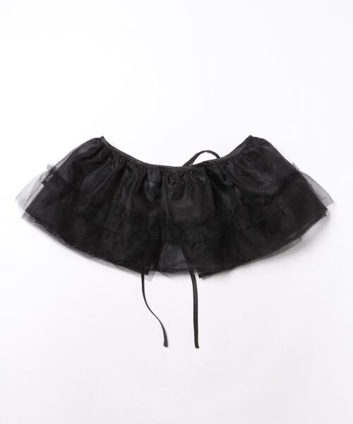 LOWRYS FARM(ローリーズファーム)の「チュール*オーガンジーベルト 104432(ベルト・レディース・ブラック/アイボリー・FREE)」の3枚目の写真