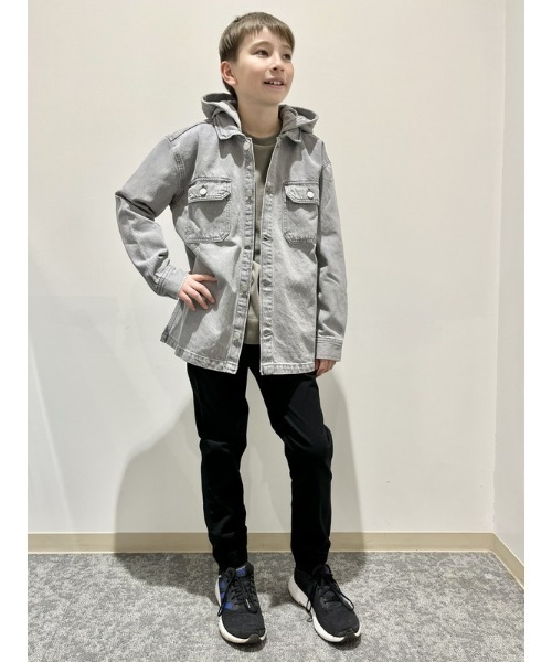 GAP（ギャップ）の「フード付き デニムジャケット (キッズ)（デニム 