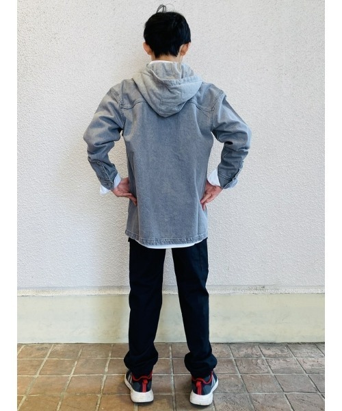 GAP（ギャップ）の「フード付き デニムジャケット (キッズ)（デニム 