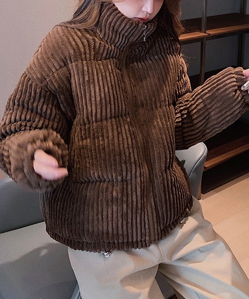 Primazel(プリマゼル)の「コーデュロイファージャケットコート(その他アウター・レディース・ブラウン・M)」の12枚目の写真