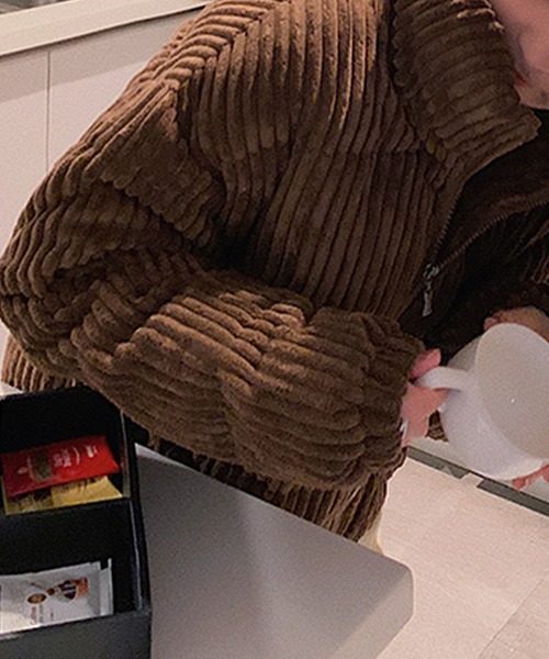 Primazel(プリマゼル)の「コーデュロイファージャケットコート(その他アウター・レディース・ブラウン・M)」の6枚目の写真