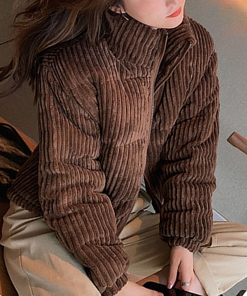 Primazel(プリマゼル)の「コーデュロイファージャケットコート(その他アウター・レディース・ブラウン・M)」の10枚目の写真