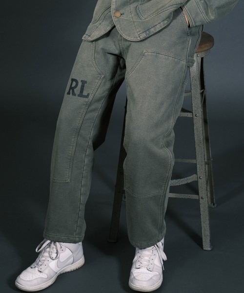 RePRODUCTION LABEL(リプロダクションレーベル)の「【RePRODUCTION LABEL / リプロダクションレーベル】ダブルニースウェットパンツ(スウェットパンツ・メンズ・カーキ/ブラック・FREE)」の1枚目の写真