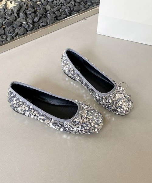 SHEPP（シープ）の「スパンコール リボン バレエシューズ（パンプス・レディース・シルバー/ブラック・36/38/40）」の20枚目の写真