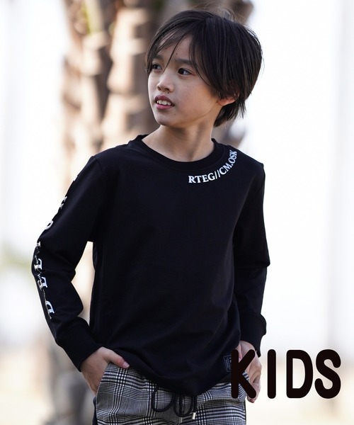 adamsJUGGLER(アダムスジャグラー)の「RTEG/ホイルFロングティーキッズ(Tシャツ/カットソー・キッズ・ブラック/ホワイト・100/150/130/120/110)」の2枚目の写真