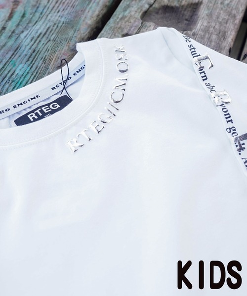 adamsJUGGLER(アダムスジャグラー)の「RTEG/ホイルFロングティーキッズ(Tシャツ/カットソー・キッズ・ブラック/ホワイト・100/150/130/120/110)」の4枚目の写真