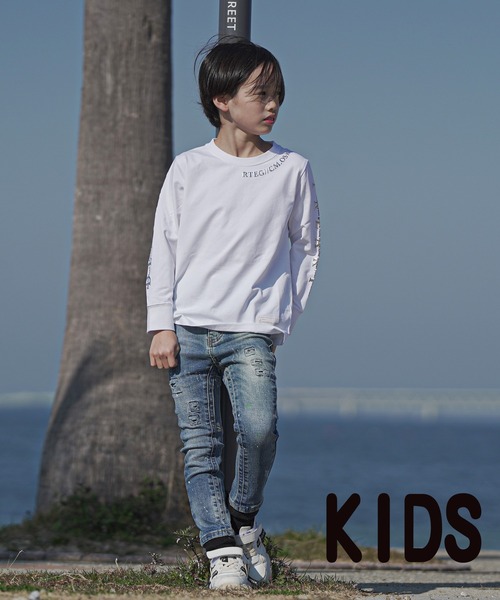 adamsJUGGLER(アダムスジャグラー)の「RTEG/ホイルFロングティーキッズ(Tシャツ/カットソー・キッズ・ブラック/ホワイト・100/150/130/120/110)」の9枚目の写真