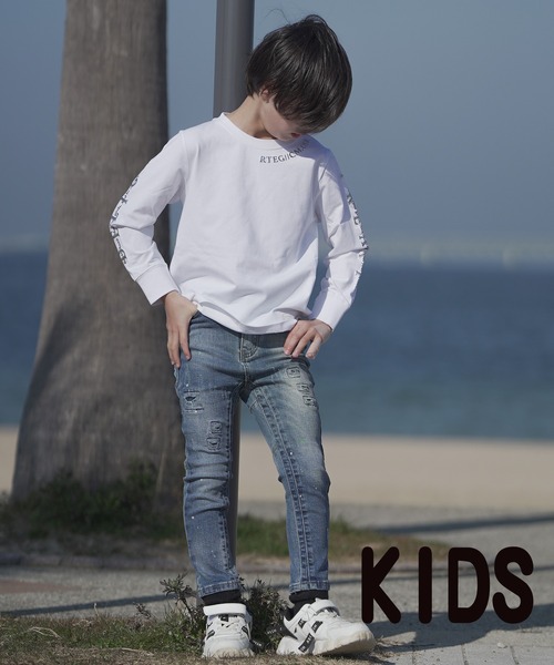 adamsJUGGLER(アダムスジャグラー)の「RTEG/ホイルFロングティーキッズ(Tシャツ/カットソー・キッズ・ブラック/ホワイト・100/150/130/120/110)」の6枚目の写真
