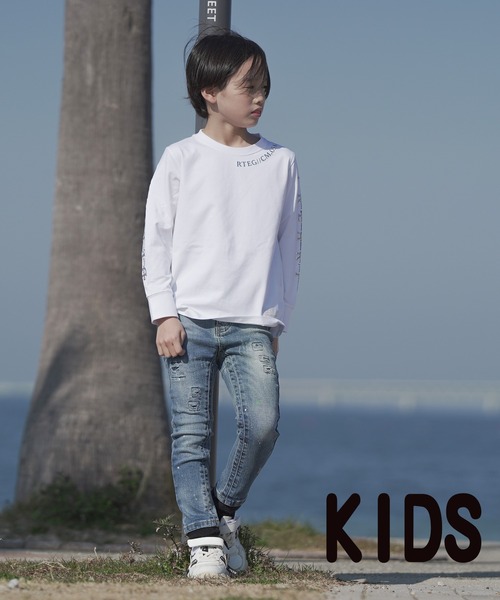 adamsJUGGLER(アダムスジャグラー)の「RTEG/ホイルFロングティーキッズ(Tシャツ/カットソー・キッズ・ブラック/ホワイト・100/150/130/120/110)」の7枚目の写真