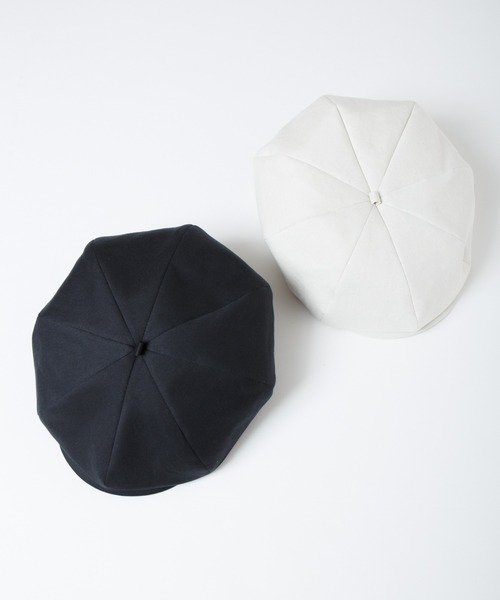 RACAL（ラカル）の「C/L 8Panel Beret Cas / コットンリネン8パネルベレーキャス（キャスケット・メンズ・ブラック/ナチュラル・MEDIUM/LARGE/X-LARGE）」の3枚目の写真