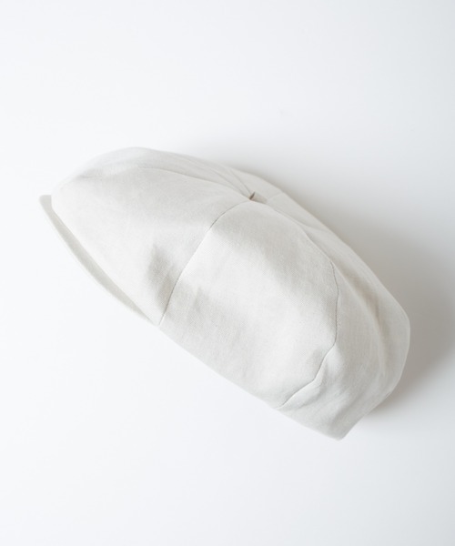 RACAL（ラカル）の「C/L 8Panel Beret Cas / コットンリネン8パネルベレーキャス（キャスケット・メンズ・ブラック/ナチュラル・MEDIUM/LARGE/X-LARGE）」の11枚目の写真