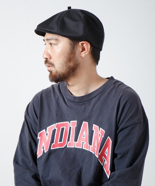 RACAL（ラカル）の「C/L 8Panel Beret Cas / コットンリネン8パネルベレーキャス（キャスケット・メンズ・ブラック/ナチュラル・MEDIUM/LARGE/X-LARGE）」の12枚目の写真