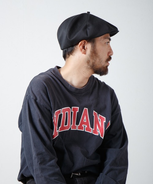 RACAL（ラカル）の「C/L 8Panel Beret Cas / コットンリネン8パネルベレーキャス（キャスケット・メンズ・ブラック/ナチュラル・MEDIUM/LARGE/X-LARGE）」の14枚目の写真