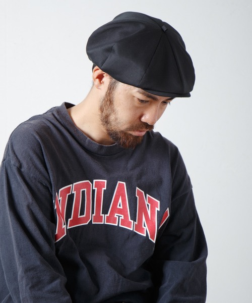 RACAL（ラカル）の「C/L 8Panel Beret Cas / コットンリネン8パネルベレーキャス（キャスケット・メンズ・ブラック/ナチュラル・MEDIUM/LARGE/X-LARGE）」の15枚目の写真