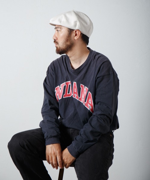 RACAL（ラカル）の「C/L 8Panel Beret Cas / コットンリネン8パネルベレーキャス（キャスケット・メンズ・ブラック/ナチュラル・MEDIUM/LARGE/X-LARGE）」の16枚目の写真