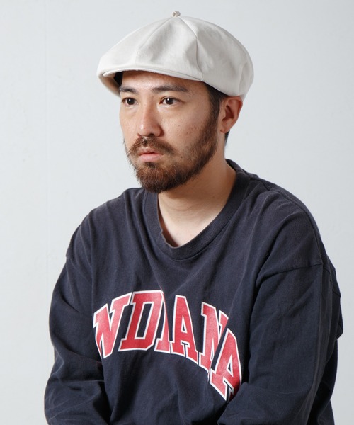 RACAL（ラカル）の「C/L 8Panel Beret Cas / コットンリネン8パネルベレーキャス（キャスケット・メンズ・ブラック/ナチュラル・MEDIUM/LARGE/X-LARGE）」の18枚目の写真