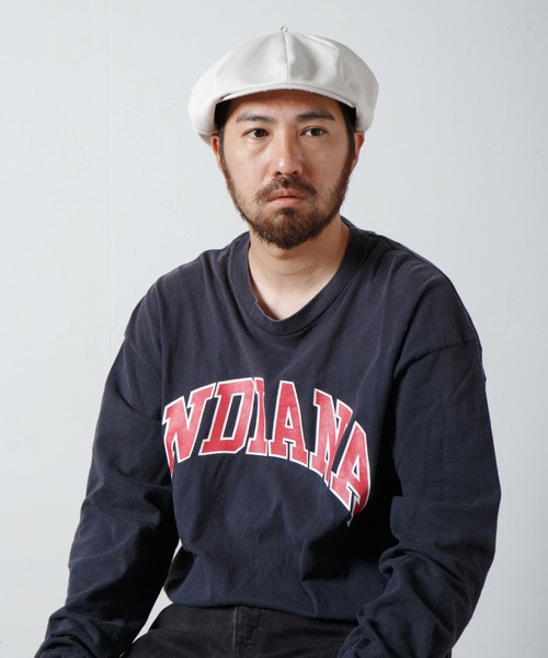 RACAL（ラカル）の「C/L 8Panel Beret Cas / コットンリネン8パネルベレーキャス（キャスケット・メンズ・ブラック/ナチュラル・MEDIUM/LARGE/X-LARGE）」の19枚目の写真