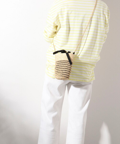 NOLLEY’S（ノーリーズ）の「【Benelli Montacone/ベネリ モンタコーネ】 ◇【WEB限定】ストローミニポシェット（かごバッグ・レディース・ブラック/ベージュ・FREE）」の13枚目の写真