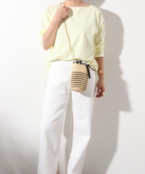 NOLLEY’S（ノーリーズ）の「【Benelli Montacone/ベネリ モンタコーネ】 ◇【WEB限定】ストローミニポシェット（かごバッグ・レディース・ブラック/ベージュ・FREE）」の14枚目の写真
