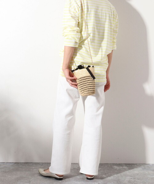 NOLLEY’S（ノーリーズ）の「【Benelli Montacone/ベネリ モンタコーネ】 ◇【WEB限定】ストローミニポシェット（かごバッグ・レディース・ブラック/ベージュ・FREE）」の15枚目の写真