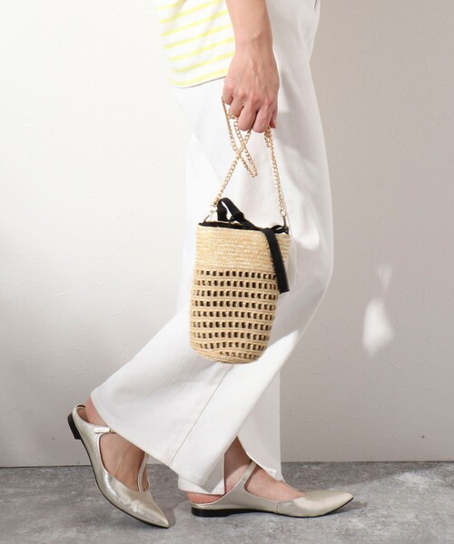 NOLLEY’S（ノーリーズ）の「【Benelli Montacone/ベネリ モンタコーネ】 ◇【WEB限定】ストローミニポシェット（かごバッグ・レディース・ブラック/ベージュ・FREE）」の17枚目の写真