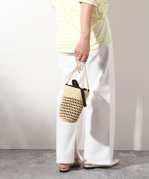 NOLLEY’S（ノーリーズ）の「【Benelli Montacone/ベネリ モンタコーネ】 ◇【WEB限定】ストローミニポシェット（かごバッグ・レディース・ブラック/ベージュ・FREE）」の18枚目の写真