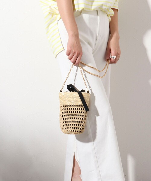 NOLLEY’S（ノーリーズ）の「【Benelli Montacone/ベネリ モンタコーネ】 ◇【WEB限定】ストローミニポシェット（かごバッグ・レディース・ブラック/ベージュ・FREE）」の19枚目の写真