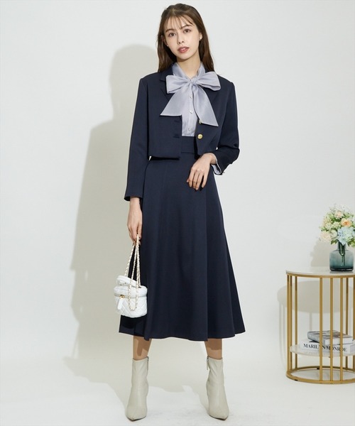 SWINGLE（スウィングル）の「【セットアップ対応】ゴールドボタンショート丈ジャケット（テーラードジャケット・レディース・ブラック系その他/ベージュ/ネイビー・FREE）」の18枚目の写真