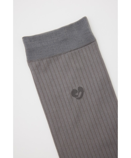 SLY(スライ)の「POINT LOGO SHEER SOCKS ポイント ロゴ シアー ソックス(ソックス/靴下・レディース・ブラック/杢グレー・FREE)」の10枚目の写真
