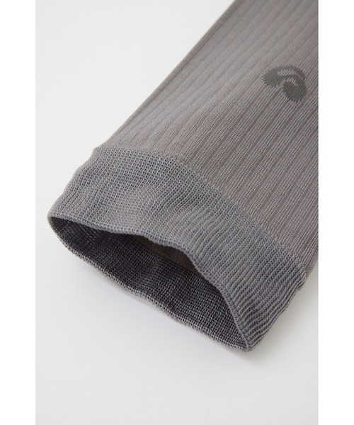 SLY(スライ)の「POINT LOGO SHEER SOCKS ポイント ロゴ シアー ソックス(ソックス/靴下・レディース・ブラック/杢グレー・FREE)」の3枚目の写真