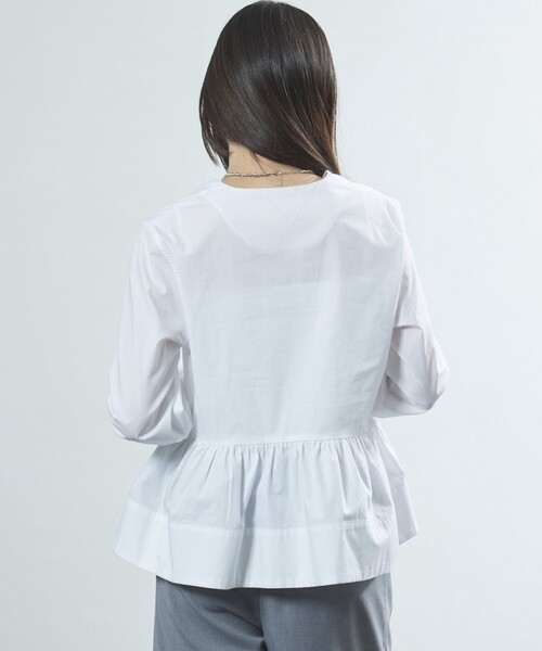 Firsthand（ファーストハンド）の「Firsthand/ファーストハンド ペプラムギャザーブラウス（シャツ/ブラウス・レディース・ブラック/その他13/ホワイト・ﾌﾘ-）」の14枚目の写真