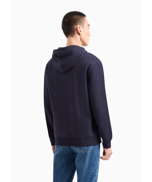 ARMANI EXCHANGE(アルマーニエクスチェンジ)の「【A|X アルマーニ エクスチェンジ】スクエアロゴ スウェットパーカー(スウェット・メンズ・ネイビー/ホワイト・LARGE/MEDIUM/X-LARGE/X-SMALL/SMALL)」の7枚目の写真