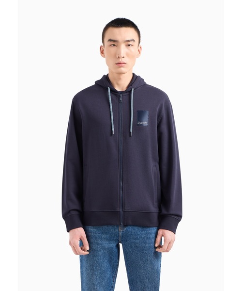 ARMANI EXCHANGE(アルマーニエクスチェンジ)の「【A|X アルマーニ エクスチェンジ】スクエアロゴ スウェットパーカー(スウェット・メンズ・ネイビー/ホワイト・LARGE/MEDIUM/X-LARGE/X-SMALL/SMALL)」の12枚目の写真