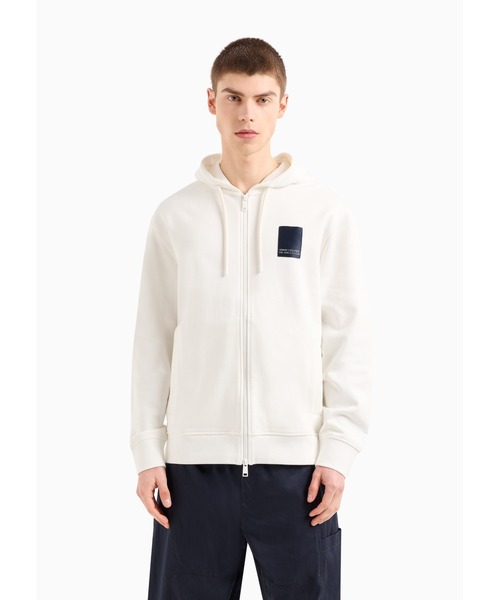 ARMANI EXCHANGE(アルマーニエクスチェンジ)の「【A|X アルマーニ エクスチェンジ】スクエアロゴ スウェットパーカー(スウェット・メンズ・ネイビー/ホワイト・LARGE/MEDIUM/X-LARGE/X-SMALL/SMALL)」の13枚目の写真