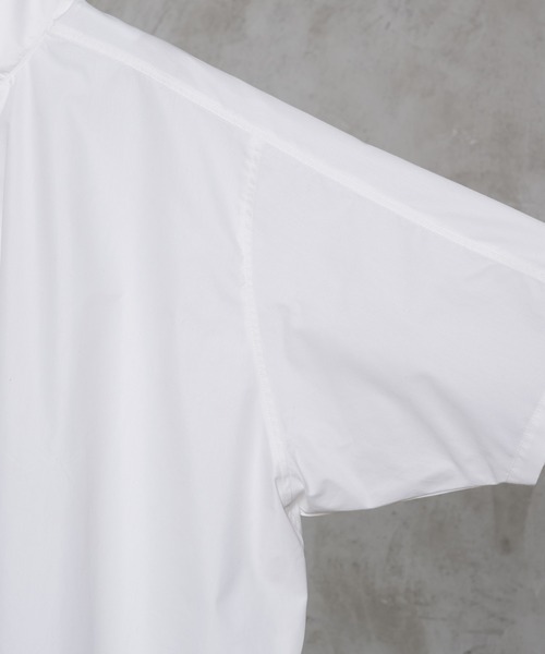 Double half zip cotton nylon pullover/ダブルハーフジップ