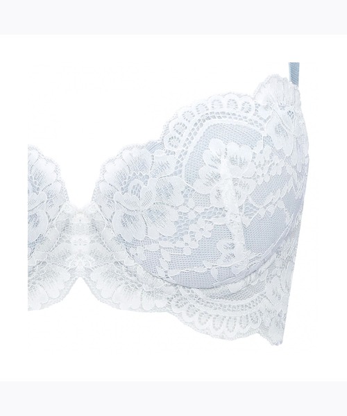 AMOSTYLE BY Triumph（アモスタイルバイトリンプ）の「デイリーAMOSTYLE レースラバー【B,C,Dカップ】AMST515 WHU + Mini JX（ブラ&ショーツ・レディース・グレー/ブルー/ライトブルー/ピンク・B65/B70/B75/C65/C70/C75/D65/D70/D75）」の6枚目の写真